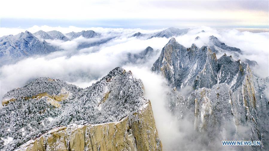CHINA-SHAANXI-MOUNT HUASHAN-SNOW SCENERY (CN)