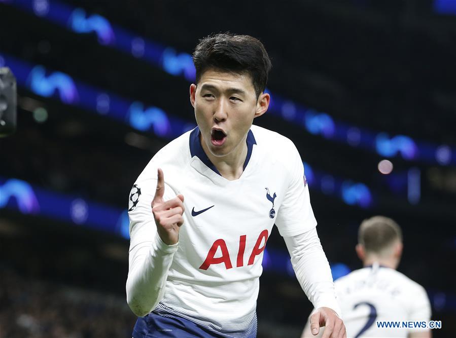 (SP)BRITAIN-LONDON-FOOTBALL-CHAMPIONS LEAGUE-QUARTERFINAL-TOT HOTSPUR VS MAN CITY