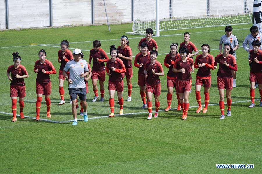 (SP)FRANCE-MONTPELLIER-2019 FIFA WOMEN'S WORLD CUP-ROUND OF 16-CHINA-TRAINING SESSION