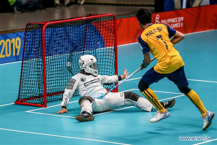 (SP)PHILIPPINES-QUEZON CITY-SEA GAMES-MEN'S FLOORBALL-PHILIPPINES VS MALAYSIA