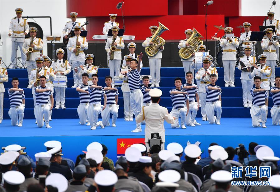(人民海軍70年)(3)慶祝人民海軍成立70周年多國海軍活動聯合軍樂展示舉行