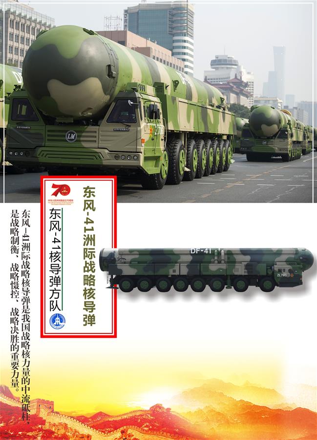 （圖表）[國慶70周年]東風-41核導彈方隊——東風-41洲際戰略核導彈