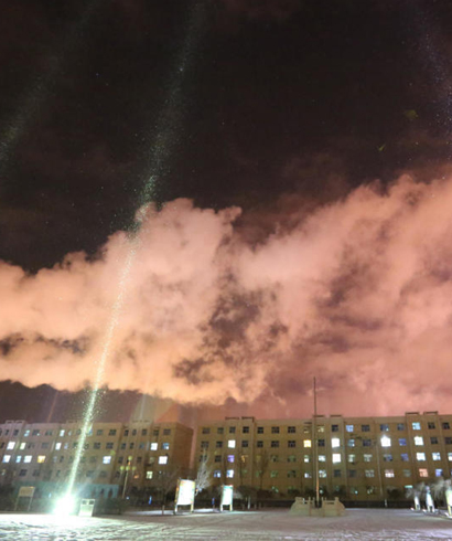 內蒙古現罕見“日柱” 持續2小時