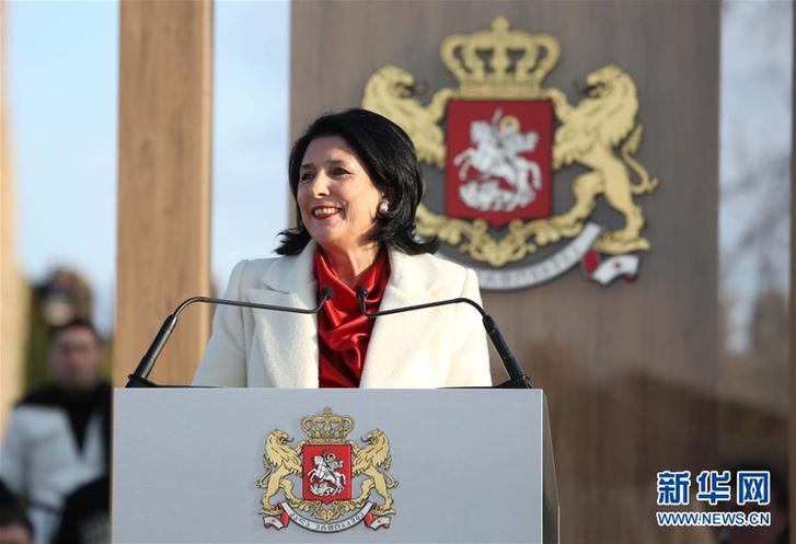 (國際)(1)祖拉比什維利宣誓就任格魯吉亞總統