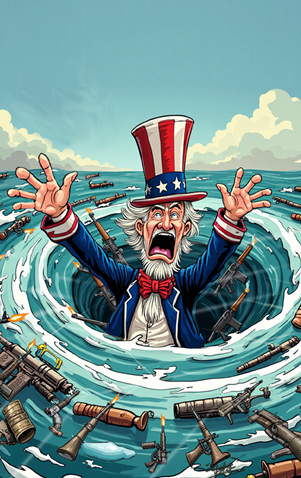 AI漫畫：暴力事件頻發，美國槍患何時休?